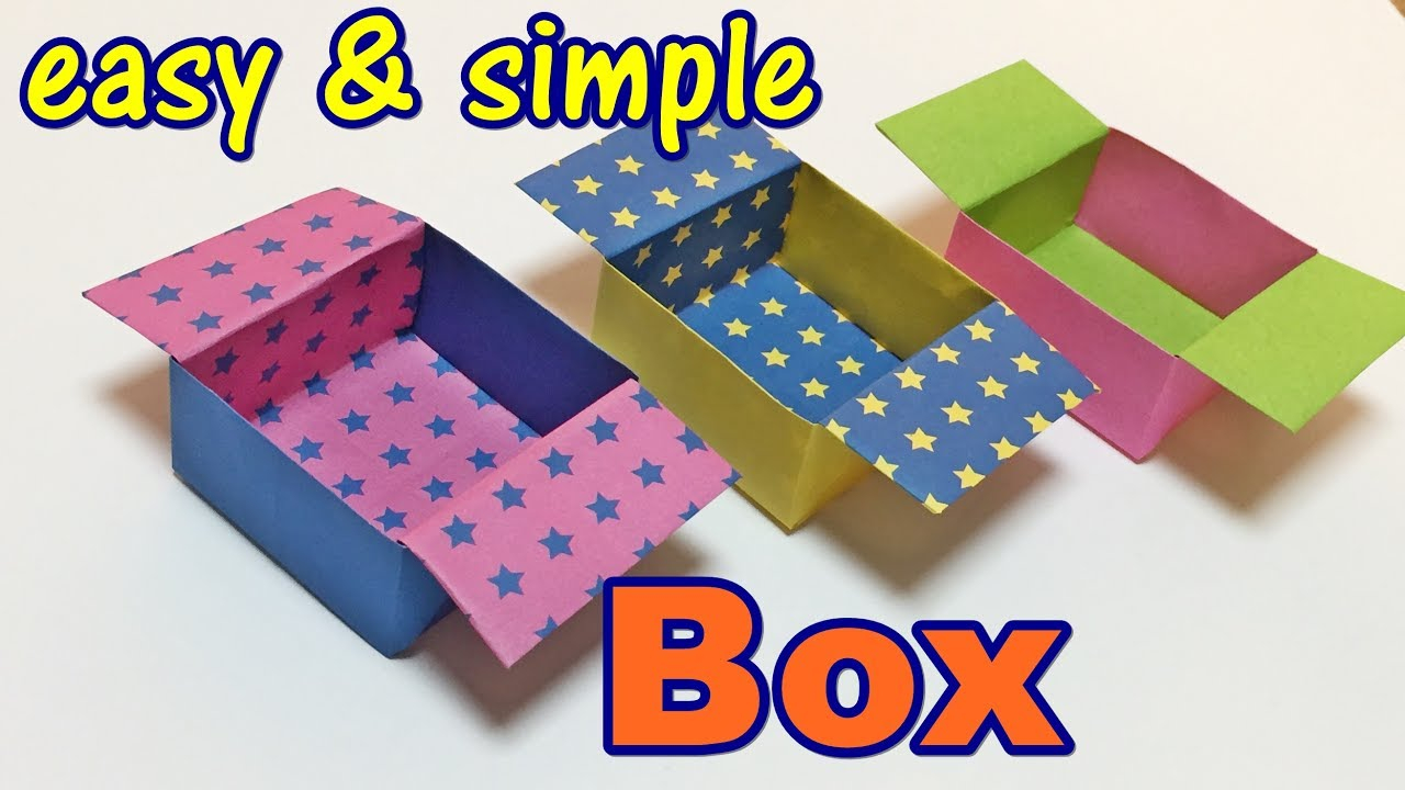 How To Make Easy Origami Box Origami Box Easy For Kids With One Piece Of Paper How To Make A Paper Simple Box Step Step