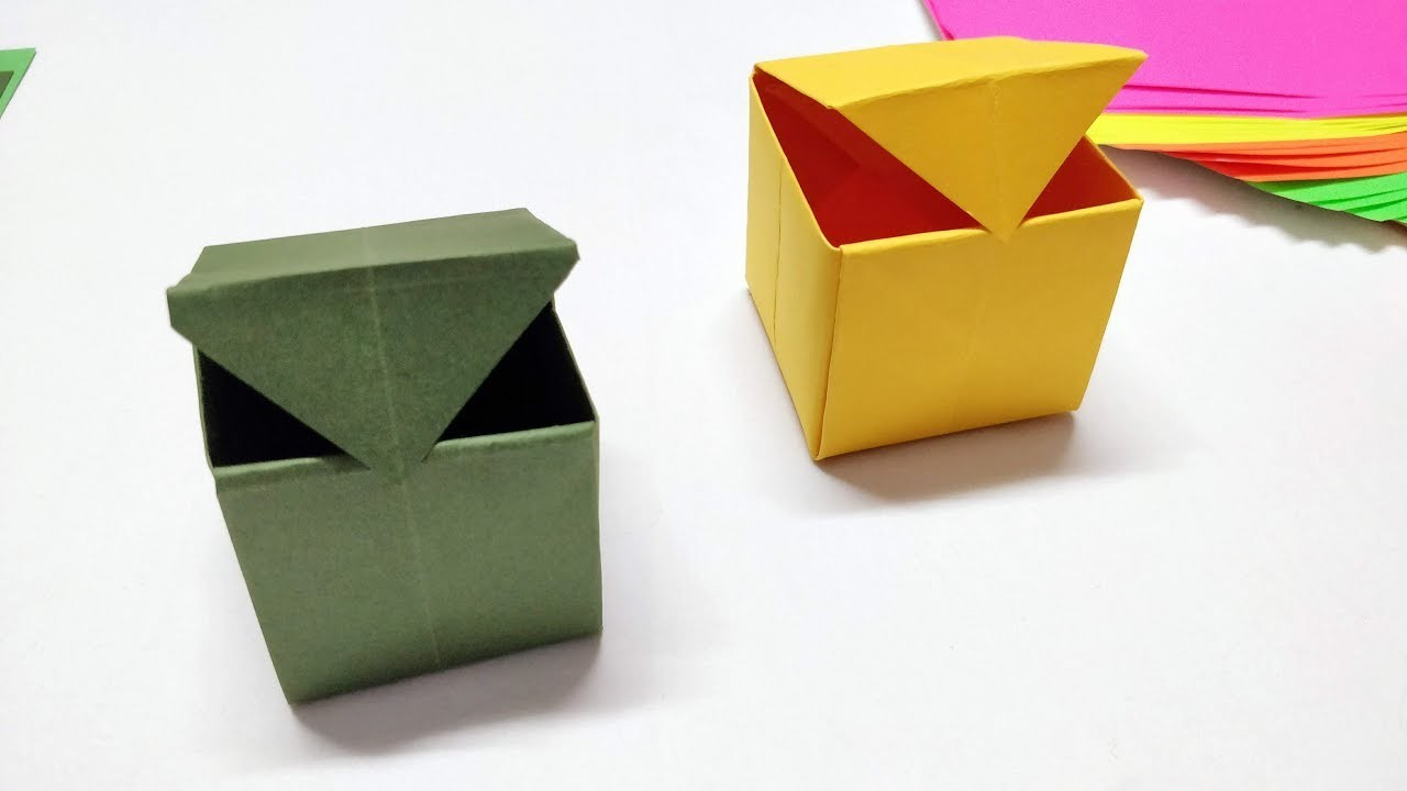 How To Make Easy Origami Box Origami Box With Lid How To Make Origami Box Easy Step Step