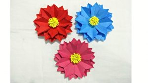 How To Make Easy Origami Flowers Diyhow To Make Easy Beautiful Origami Flower With Colour Paperpaper Flower