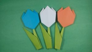 How To Make Easy Origami Flowers Easy Paper Origami Easy Paper Tulip Flower How To Make Origami