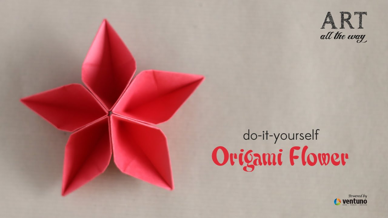 How To Make Easy Origami Flowers How To Fold Origami Flower Do It Yourself