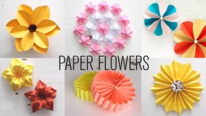 How To Make Flower Paper Origami 6 Easy Paper Flowers Flower Making Diy