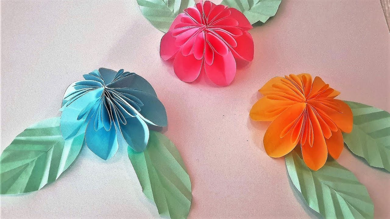 How To Make Flower Paper Origami Diy Origam Blume Von Papier Diy Origami Flowers From Paper