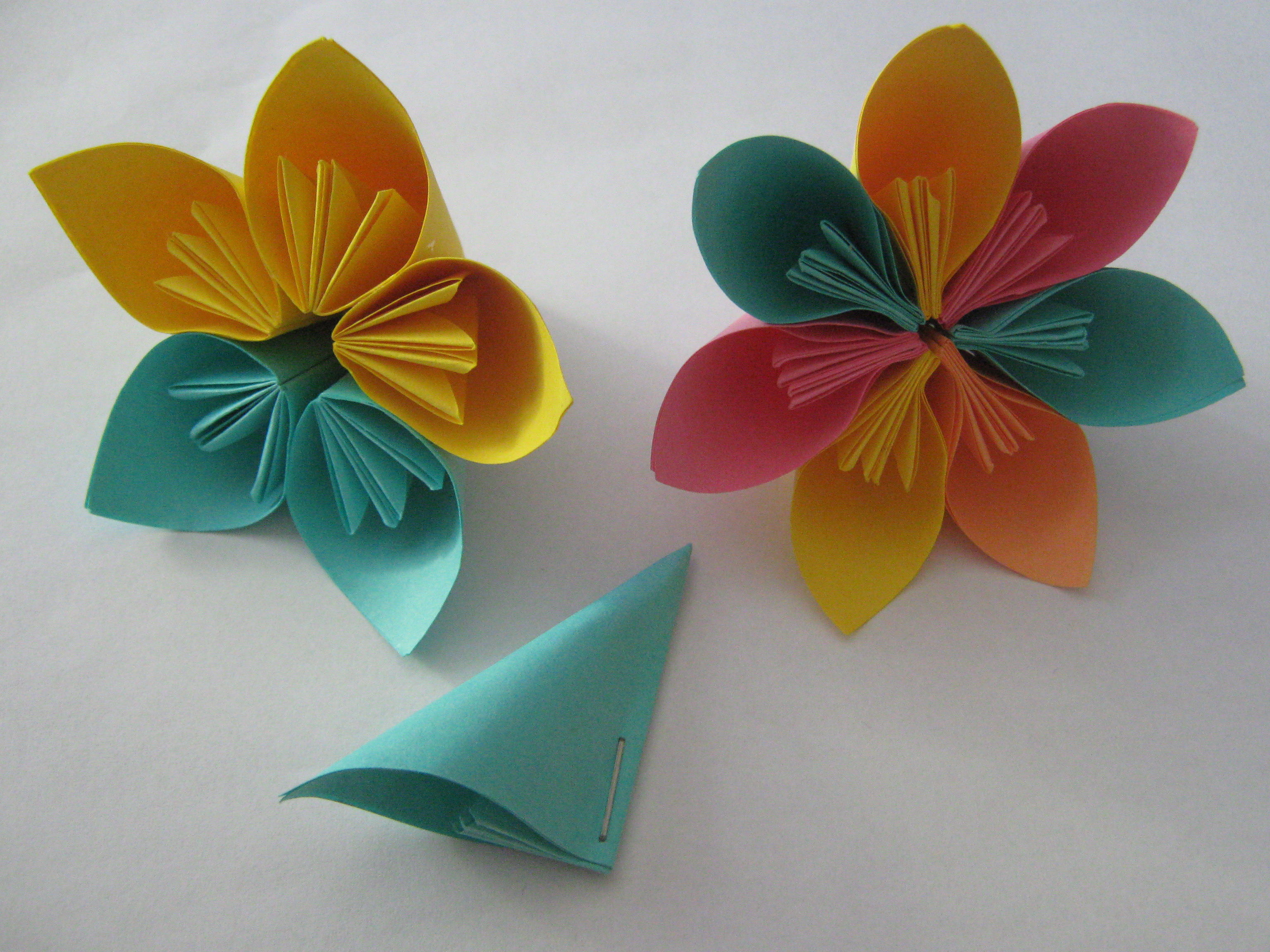 How To Make Flower Paper Origami Origami Flower Tutorial Learn 2 Origami Origami Paper Craft