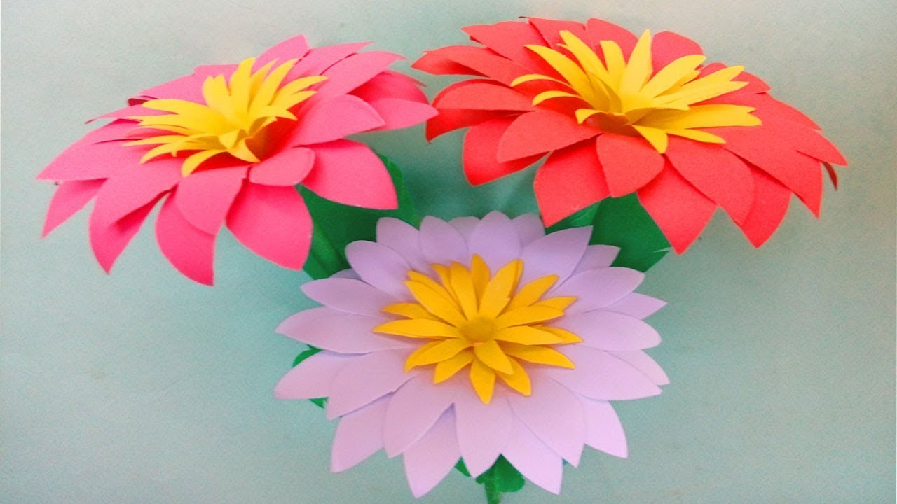 How To Make Flower Paper Origami Origami Paper Flower How To Make Flowers With Paper Diy Paper