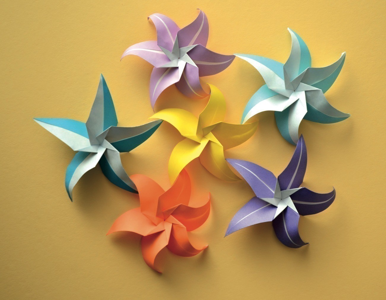 How To Make Flowers With Origami Star Flowers Extract From Lafosse Alexanders Origami Flowers