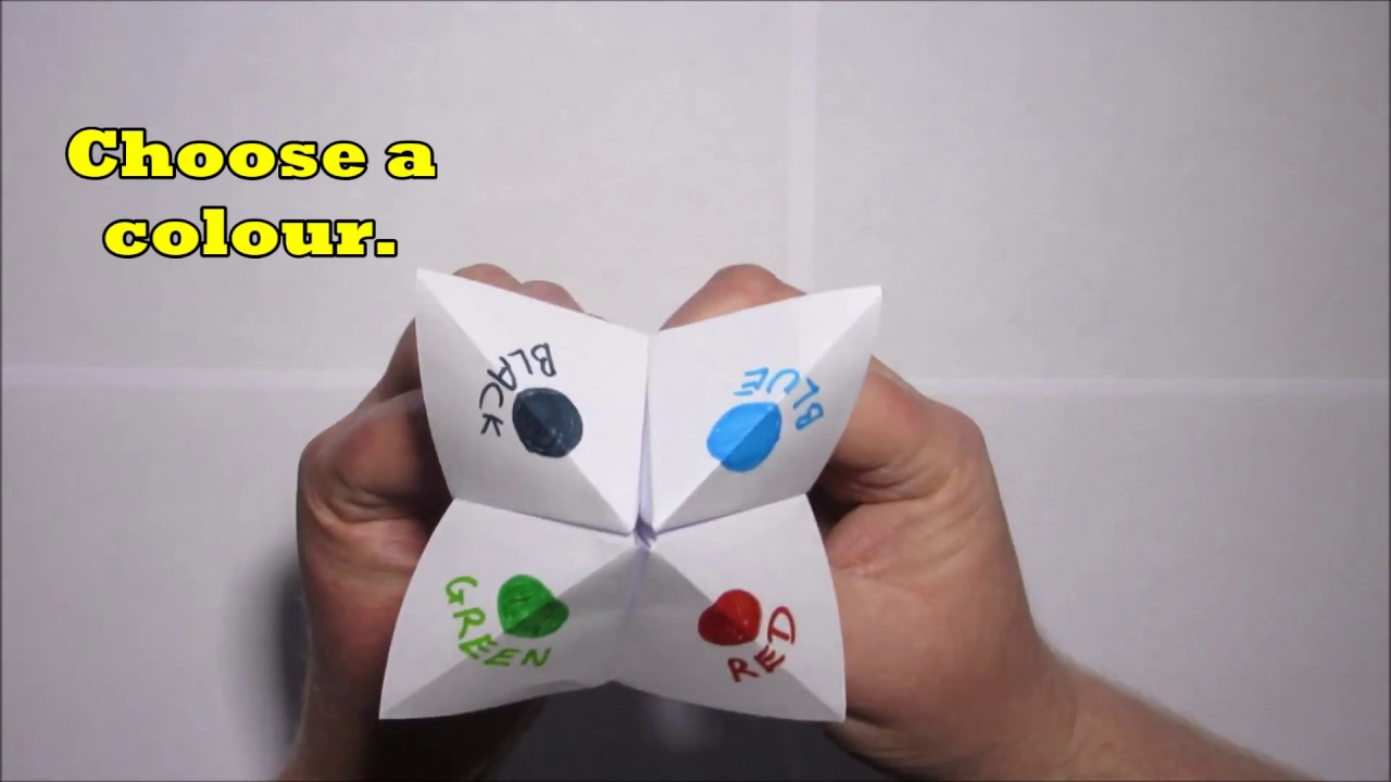 How To Make Fortune Teller Origami Easy Origami Fortune Teller