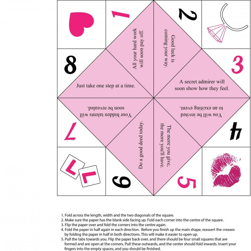 How To Make Fortune Teller Origami Hen Party Fortune Teller Hen Party Superstore