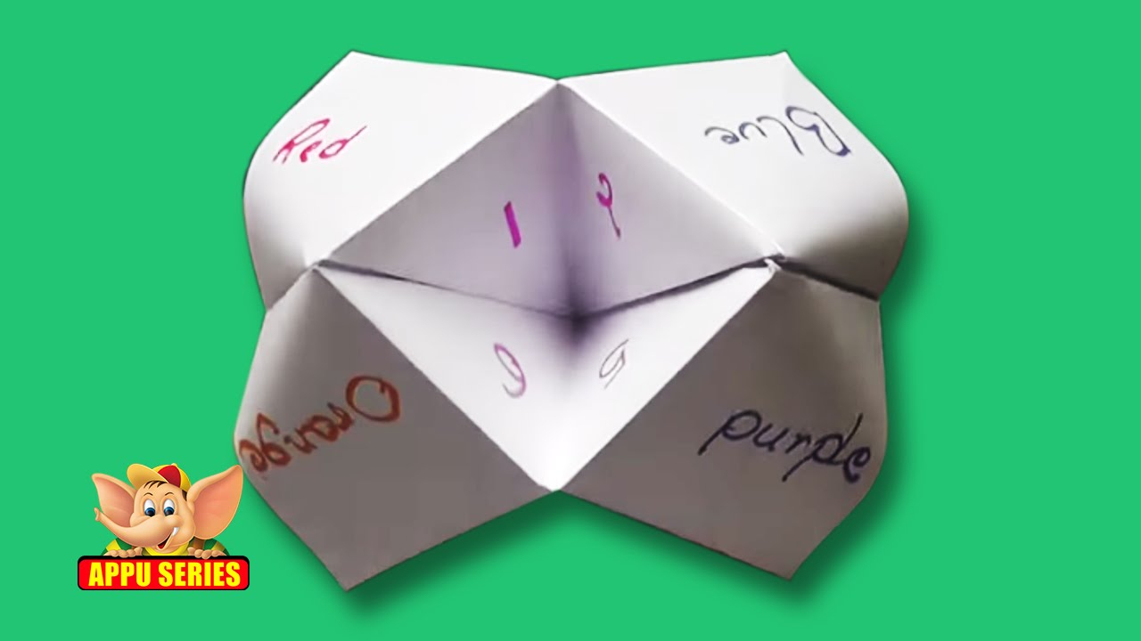 How To Make Fortune Teller Origami Origami Fortune Teller