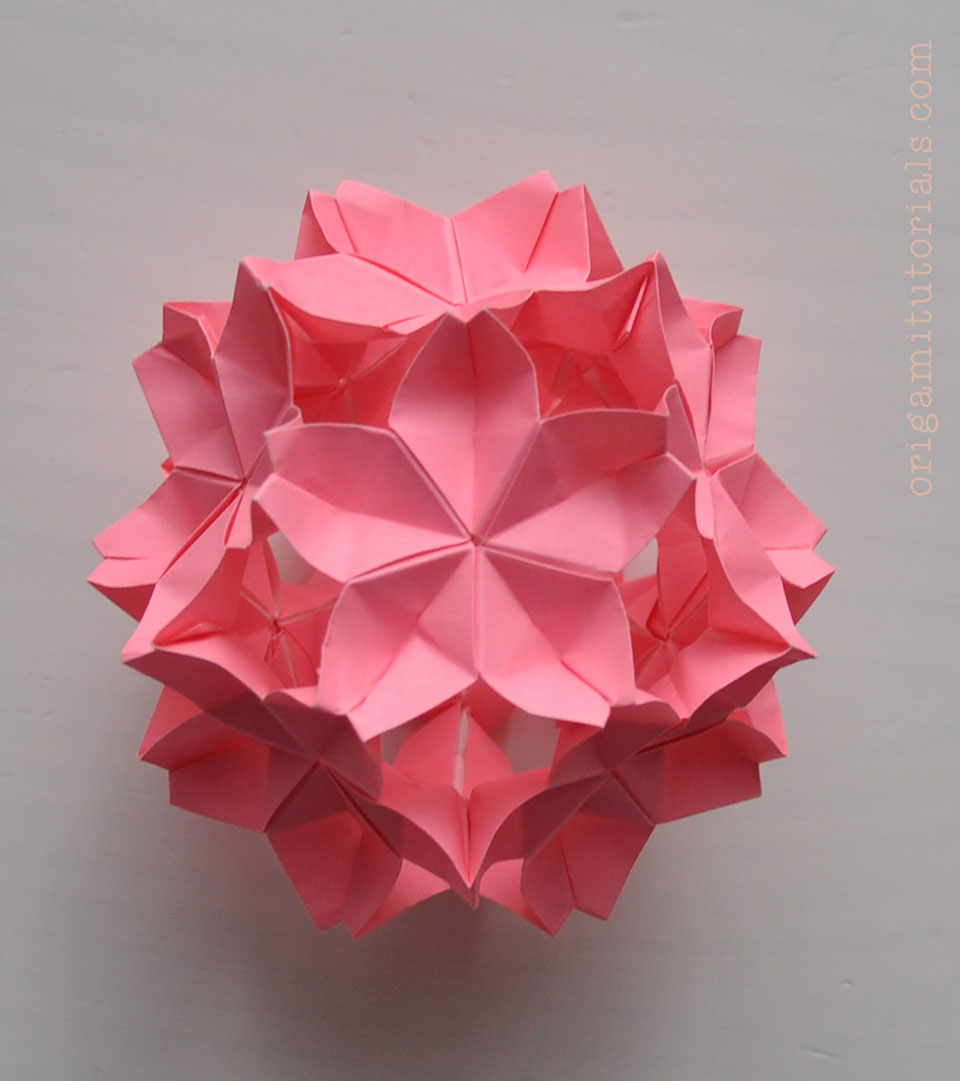 How To Make Origami Ball Sakuradama Cherry Blossom Ball T Kawasaki Origami Tutorials