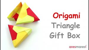 How To Make Origami Box Easy Make Origami Box Lid Instructions Unique Origami Triangle Gift Box