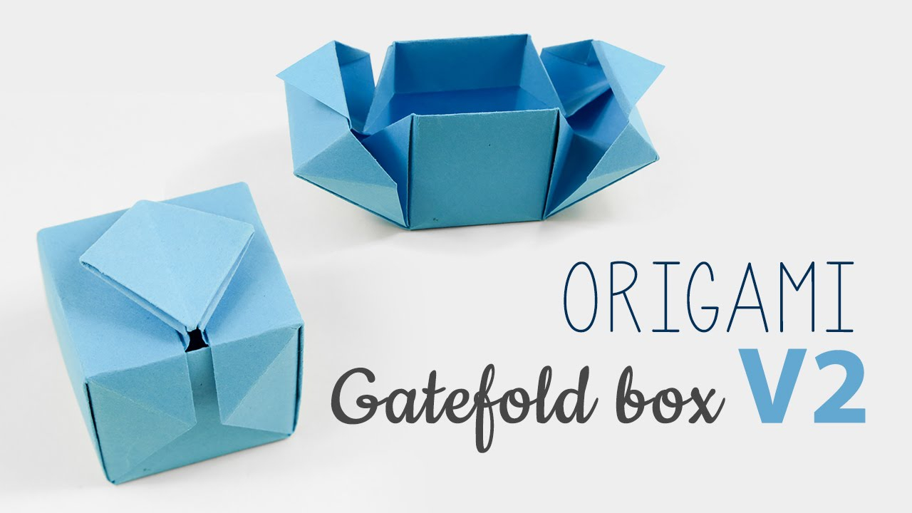How To Make Origami Box Easy Origami Gatefold Box Tutorial V2 Diy