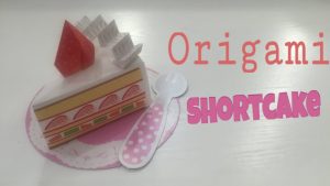 How To Make Origami Cake Easy Strawberry Cake Tutorial Cute Origami Cake