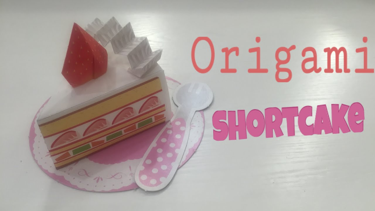 How To Make Origami Cake Easy Strawberry Cake Tutorial Cute Origami Cake