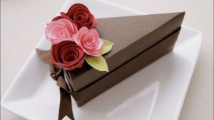 How To Make Origami Cake Origami Cake Slice Box Tutorial Triangular Box How To Make A Birthday Cake Slice Box Diy Gift Box