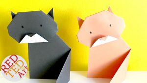 How To Make Origami Cat Easy Origami Cat Paper Diys Origami For Kids Very Easy