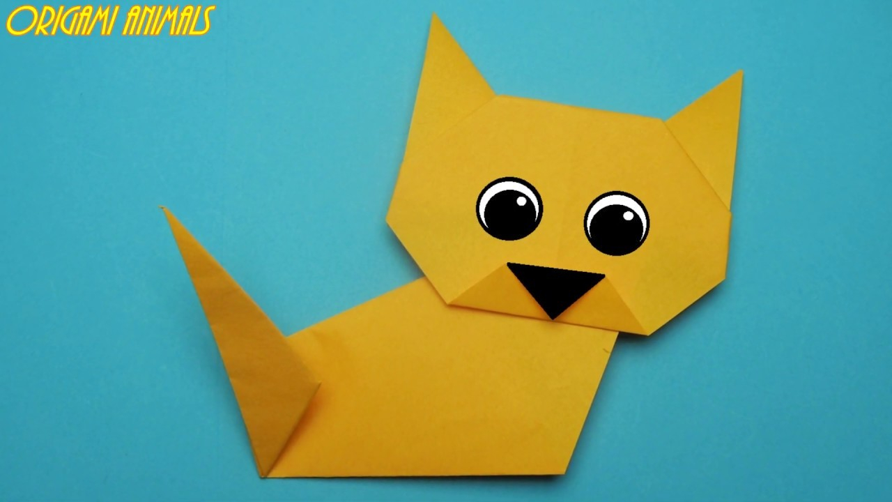 How To Make Origami Cat How To Make A Cat Out Of Paper Origami Cat Origami Animals