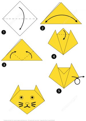 How To Make Origami Cat How To Make An Origami Cat Face Step Step Instructions Free