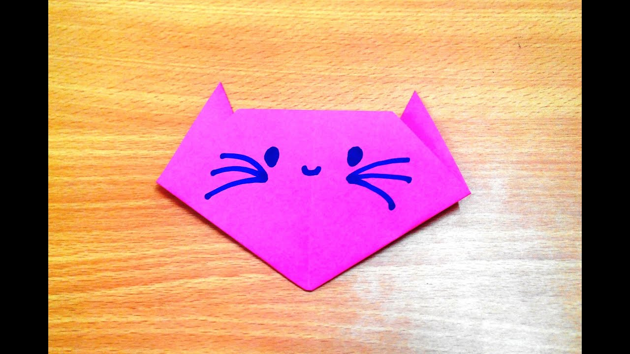 How To Make Origami Cat How To Make An Origami Cat Face Step Step