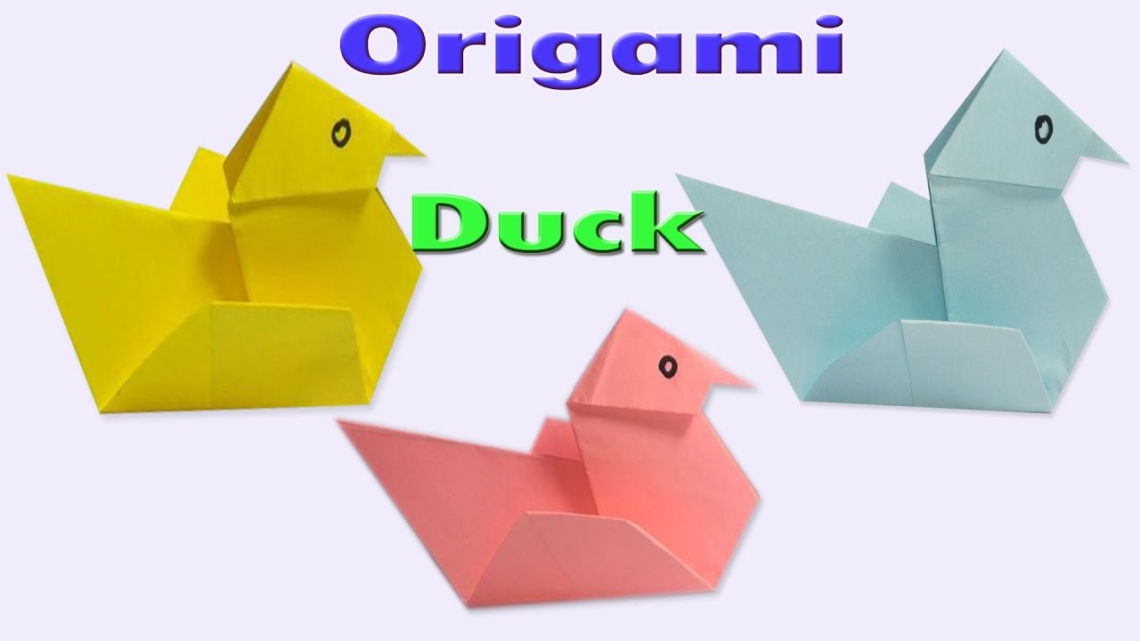 How To Make Origami Duck How To Make An Easy Origami Duck Paper Duck Tutorials Paper Folding Duck Instruction