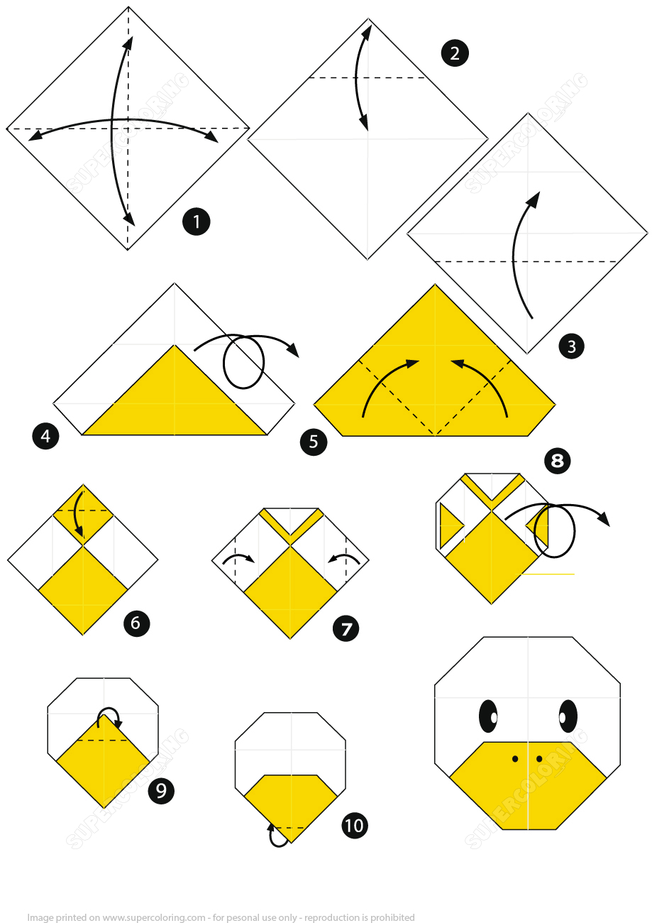 How To Make Origami Duck How To Make An Origami Duck Face Step Step Instructions Free