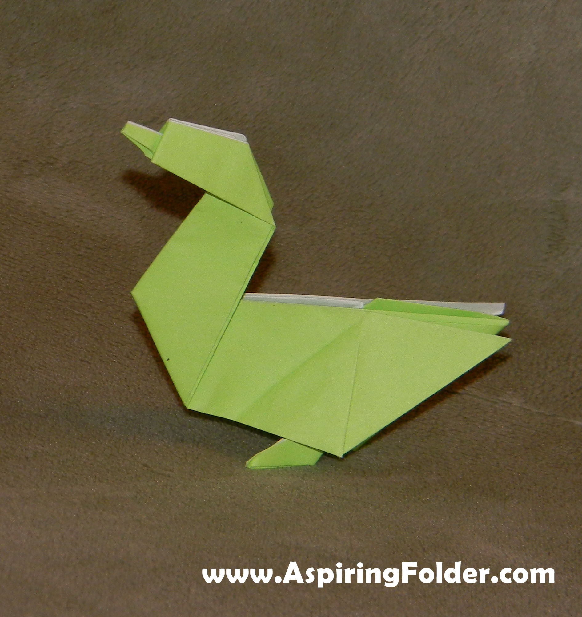 How To Make Origami Duck Origami Duck Aspiring Folder
