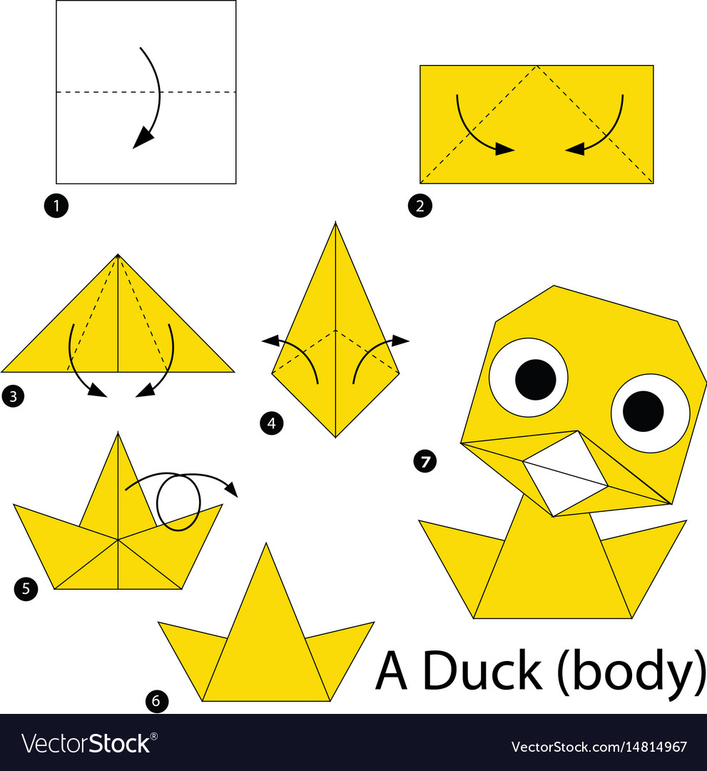 How To Make Origami Duck Step Instructions How To Make Origami A Duck