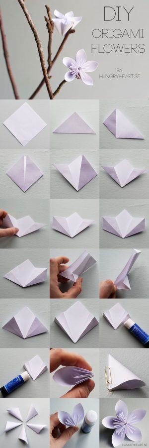 How To Make Origami Flower Diy Origami Flower Tutorial Hungry Heart