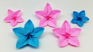 How To Make Origami Flower How To Make Easy Origami Flower Make Paper Flowers Diy Craft Ideas