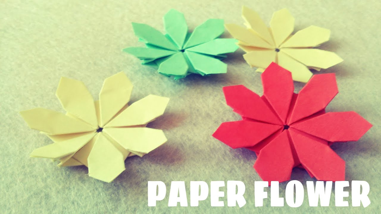 How To Make Origami Flower Paper Flower Tutorial Origami Easy
