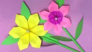 How To Make Origami Flower Papercraft Origami Flowers How To Make Origami Flower With Paper