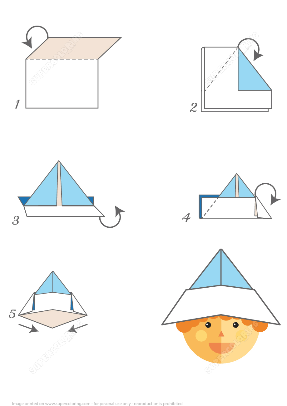 How To Make Origami Hat How To Make An Origami Paper Hat Step Step Instructions Free