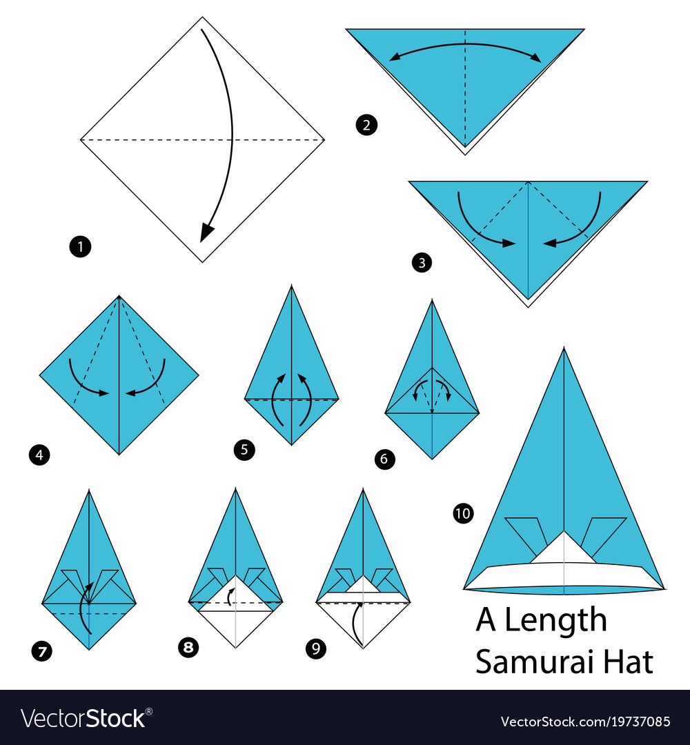 How To Make Origami Hat Make Origami A Length Samurai Hat