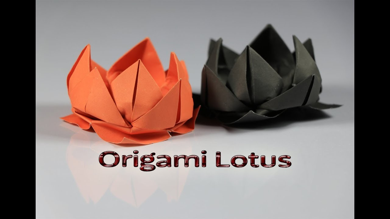How To Make Origami Lotus Flower Video Easy Origami How To Make An Origami Lotus Flower Easy Paper Flower