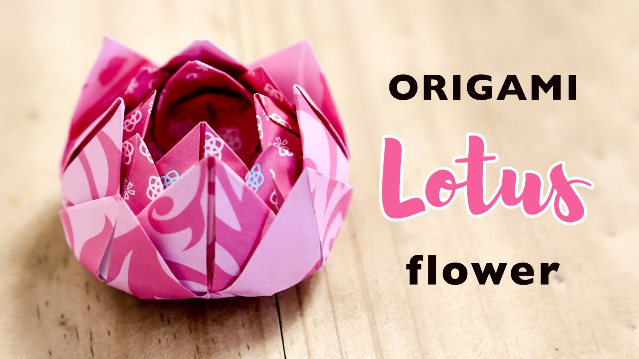 How To Make Origami Lotus Flower Video Easy Origami Lotus Flower Tutorial Instructions Diy