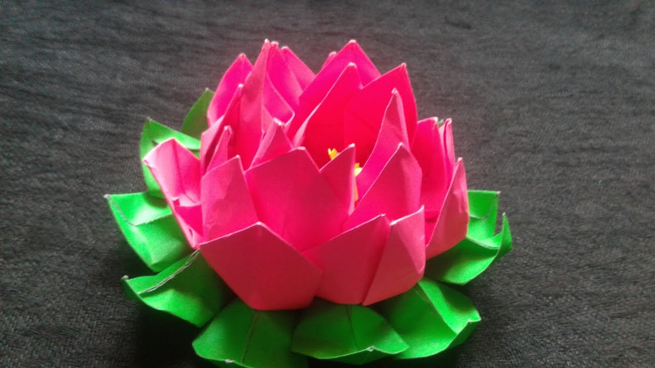 How To Make Origami Lotus Flower Video How To Make An Origami Lotus Flower Diy Projectsdo It Yourselfdiy Ideasdiy Craft Instructions