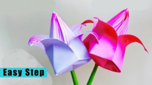 How To Make Origami Lotus Flower Video How To Make Paper Flowers Easy Step Origami Lotus Flower 2019