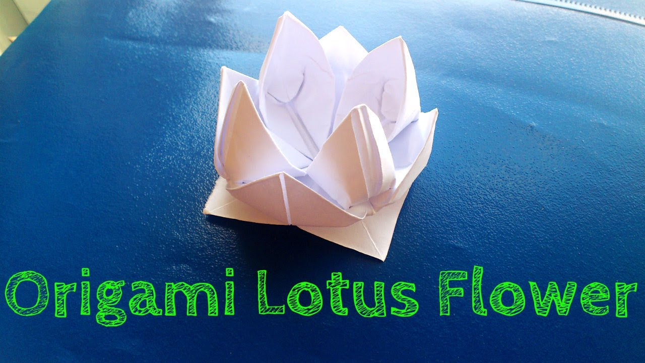 How To Make Origami Lotus Flower Video Origami Flower Easy Lotus Model