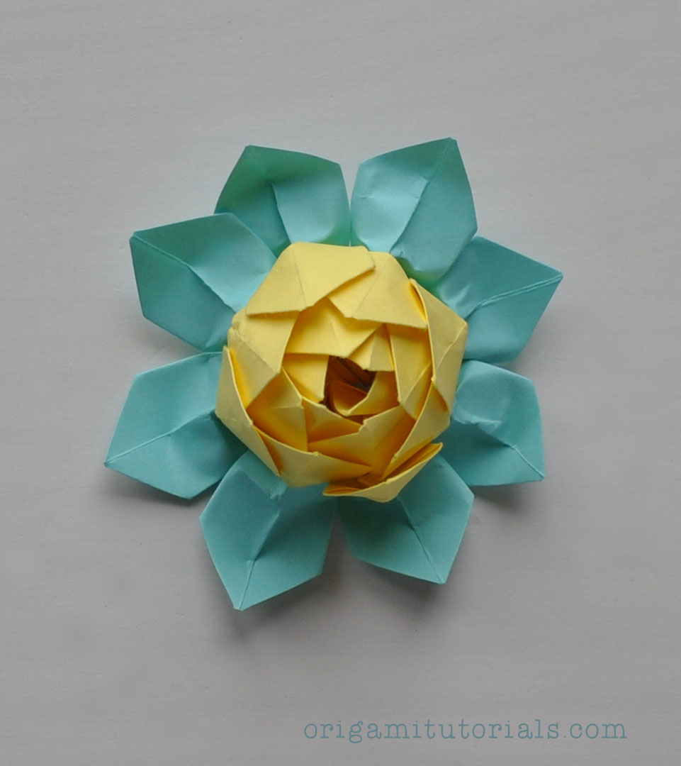 How To Make Origami Lotus Flower Video Origami Lotus Tutorial Origami Tutorials
