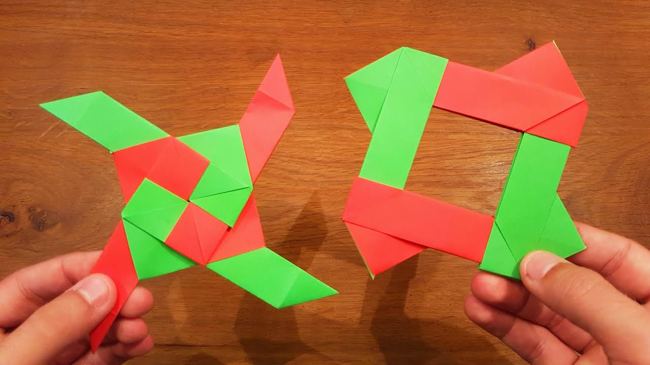 How To Make Origami Ninja Star How To Make A Paper Transforming Ninja Star 2 Origami