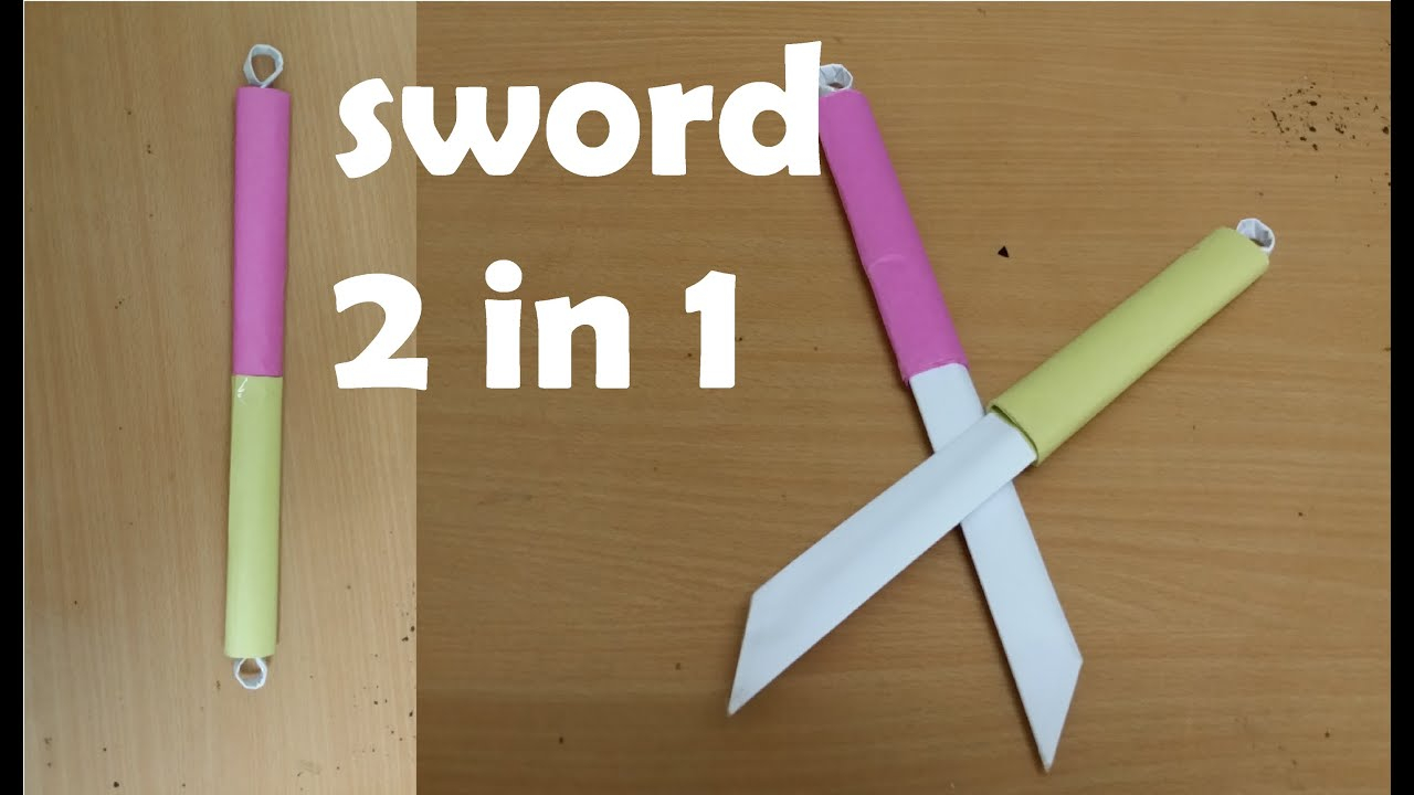 How To Make Origami Ninja Weapons How To Make A Double Paper Sword Two In One Mini Weapon Crazypts Design