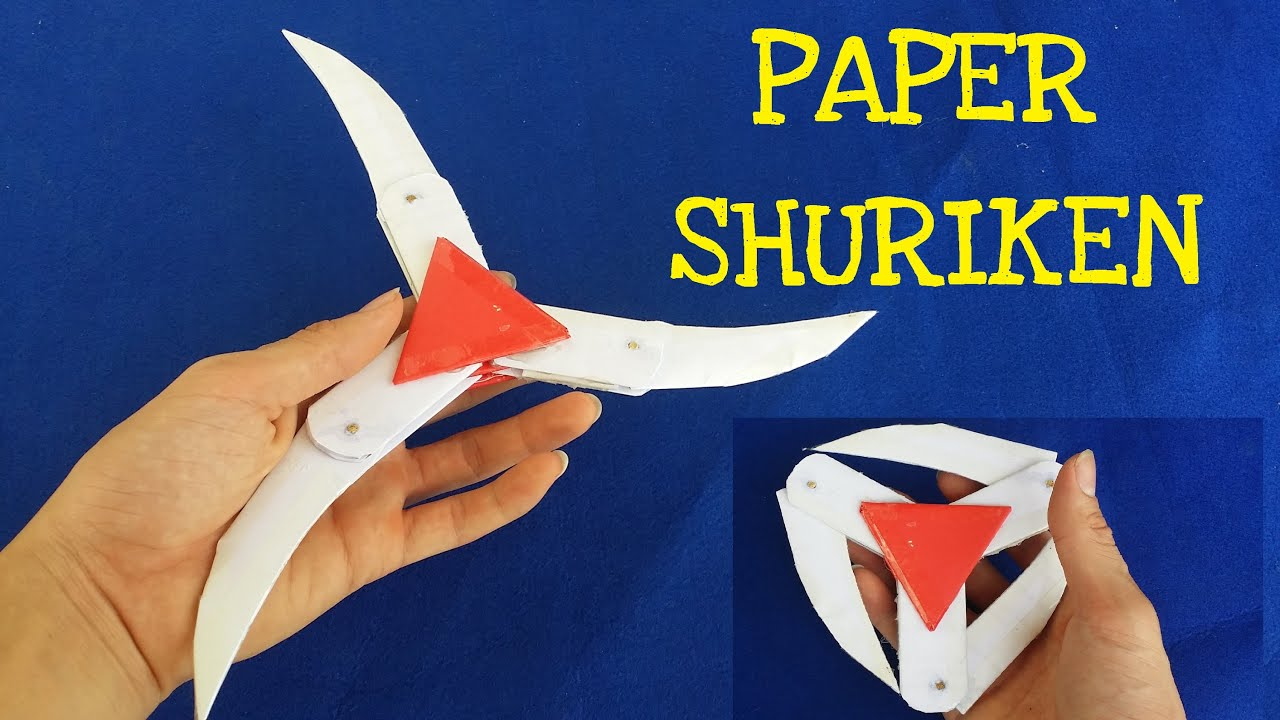 How To Make Origami Ninja Weapons How To Make A Paper Ninja Star Shuriken Cyclone Tri Blade Thrower