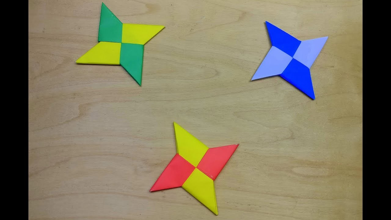 How To Make Origami Ninja Weapons How To Make A Paper Ninja Starshurikeneasy For Kidsbeginners Diy