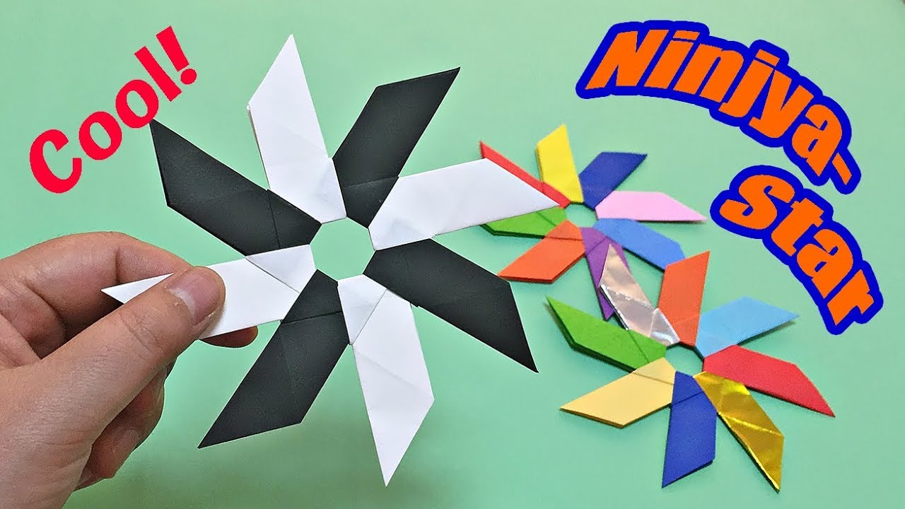 How To Make Origami Ninja Weapons How To Make A Paper Nninja Star Very Easy For Kids Origami Ninja Weapons Easy But Cool