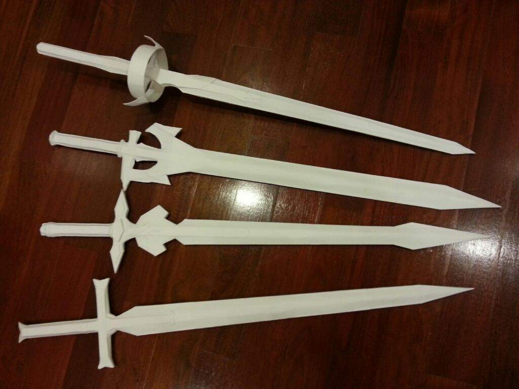 How To Make Origami Ninja Weapons I Made Origami Swords Based On Kirito And Asuna Weapons
