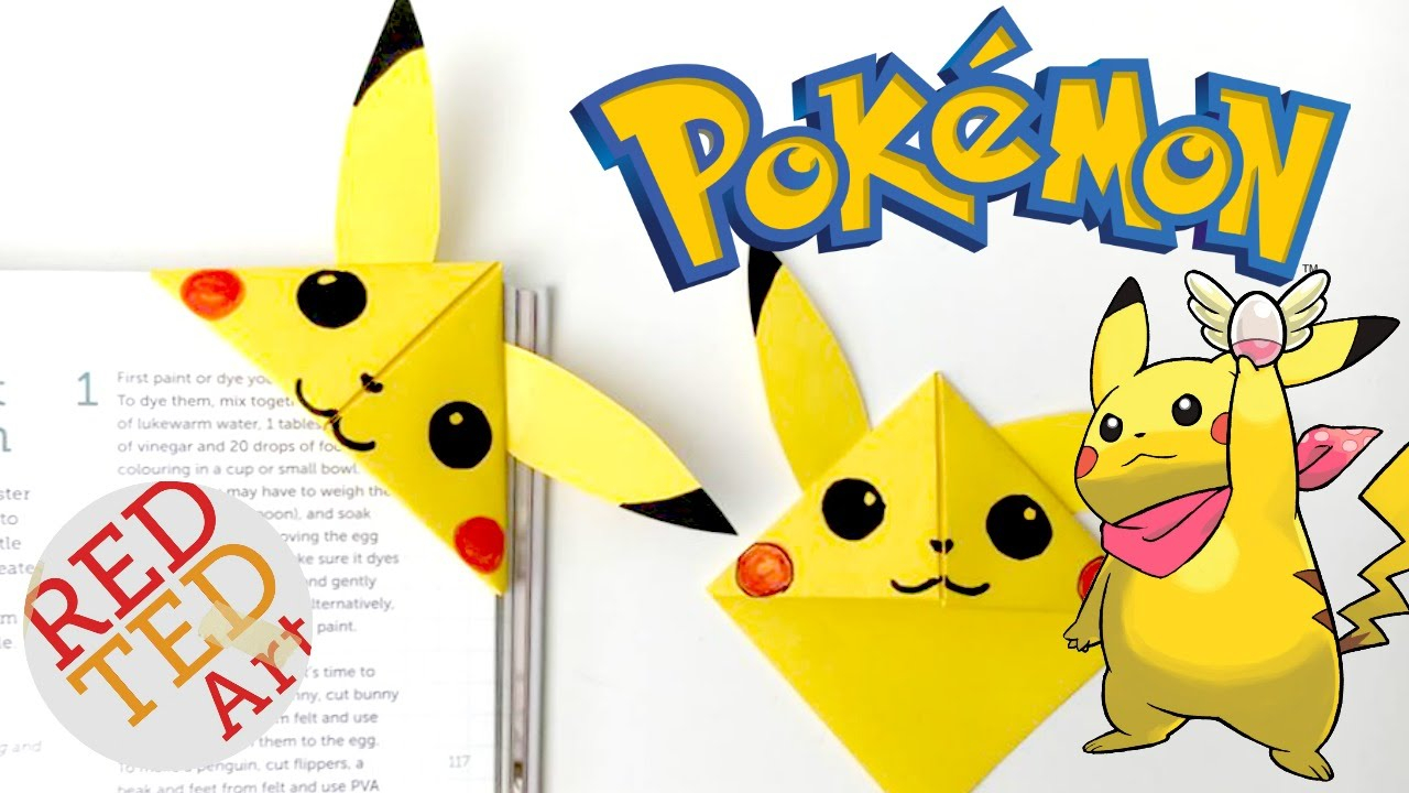 How To Make Origami Pokemon Easy Easy Pikachu Bookmark Corner Pokemon Go Origami