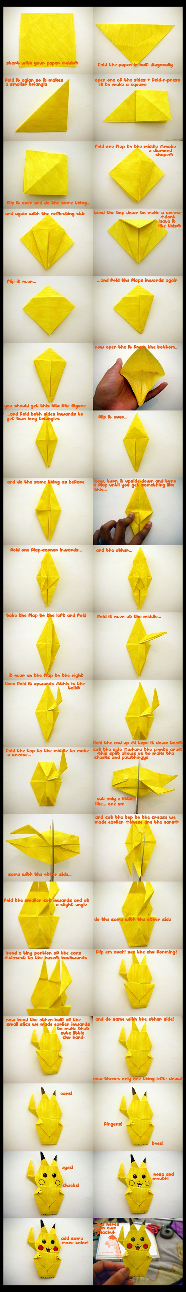 How To Make Origami Pokemon Easy How To Make An Origami Pikachu Bit Rebels