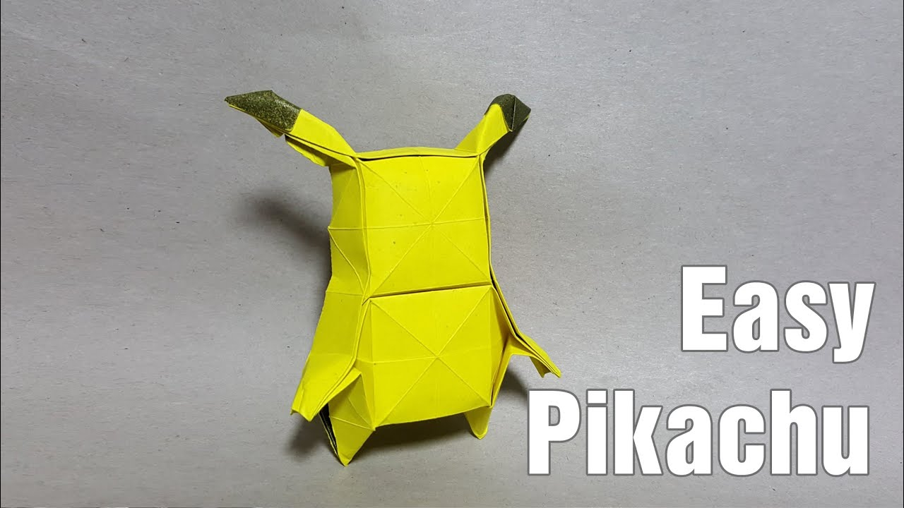 How To Make Origami Pokemon Easy Paper Pokemon Easy Origami Pikachu Tutorial Diy Henry Phm