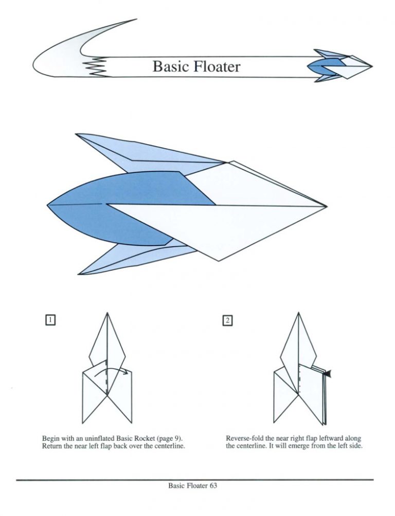 Летающая ракета оригами схема