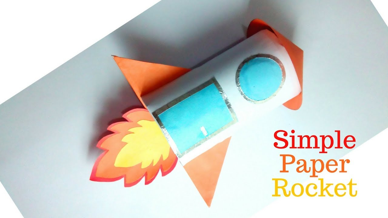 How To Make Origami Rocket Simple Paper Rocket Rocket Origami Rocket Toilet Paper Roll Craft How To Make Paper Rocket Ship
